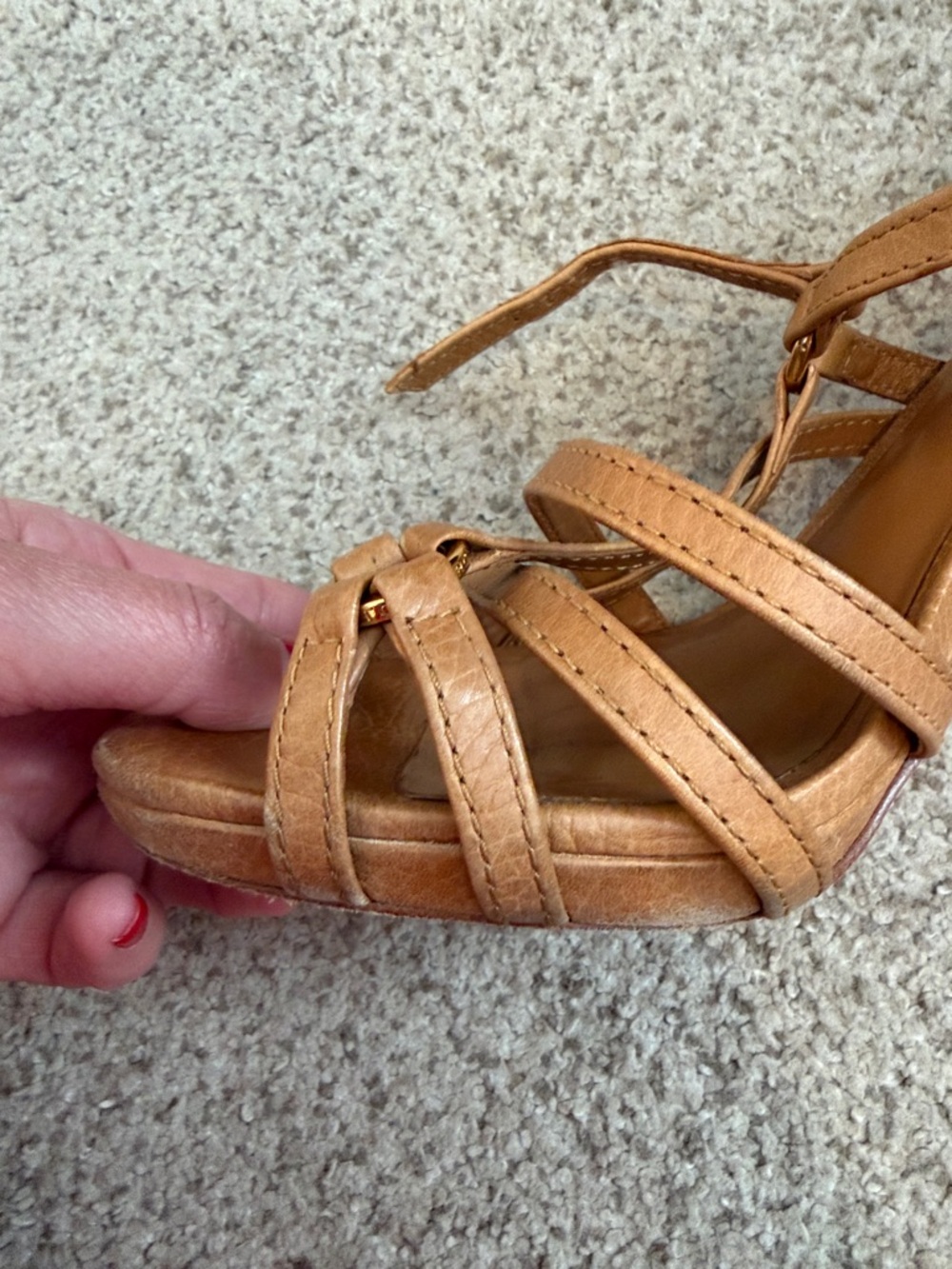 Tory Burch Strappy Sandals in “Royal Tan”, 8 - Picture 14 of 14
